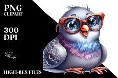 Funny Dove with Sunglasses PNG Product Image 2