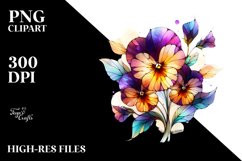 Stained Pansy on | Sublimation | Clipart Product Image 3