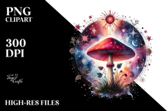 Vibrant Celestial Mushroom PNG Product Image 2