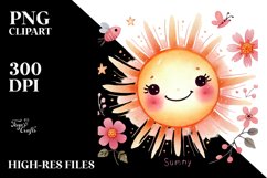 Pinkish Smiling Sun, Transparent PNG Product Image 2