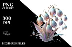 Abstract Glossy Snowdrop Made of PNG Product Image 2