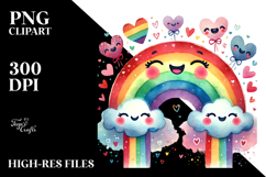 Simple Smiling Rainbow Digital Painting PNG Product Image 2