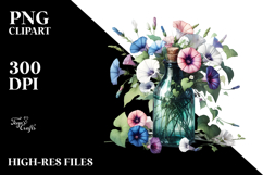 Watercolor Bottle | Morning Glory Clipart Product Image 2