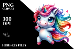 Vibrant Cute Unicorn Dancing PNG Product Image 2