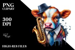 Colorful Baby Cow PNG Product Image 1