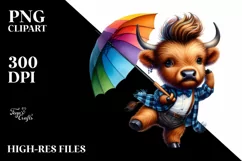Dancing Baby Highland Cow PNG Product Image 3