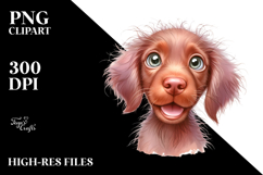 Watercolor Baby Cartoon Vizsla PNG Product Image 2