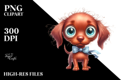 Watercolor Baby Cartoon Vizsla PNG Product Image 2