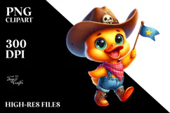 Baby Duck Cowboy Hat PNG Product Image 2