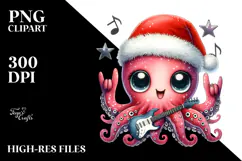 Rocker Baby Octopus, PNG Product Image 2
