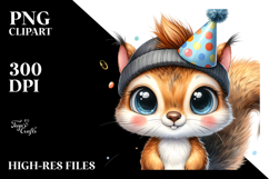Energetic Baby Squirrel PNG Product Image 2