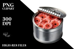 Glossy Can with Large Gerbera | Sublimation Clipart Product Image 1