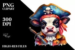 Colorful Baby Cow PNG Product Image 3