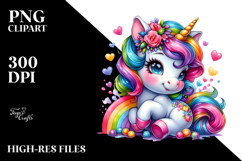 Funny Baby Unicorn PNG Product Image 2