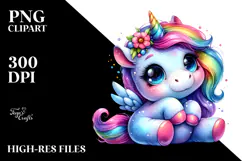 Funny Baby Unicorn PNG Product Image 2