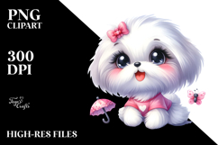 Cute Cartoon Maltese PNG Product Image 2