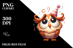 Silly Cartoon Owl, Trending Art Product Image 2