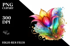 Watercolor Luxury Flower Splash Clipart Product Image 3