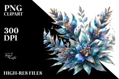 Detailed Lobelia with Metallic Insertions | Clipart Product Image 3