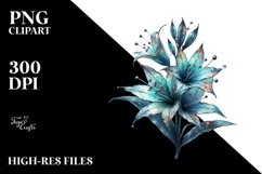 Detailed Lobelia with Metallic Insertions | Clipart Product Image 3