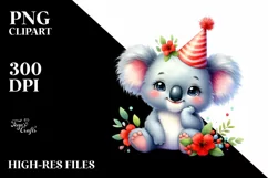 Colorful Baby Hummingbird Party Hat Clipart Product Image 1