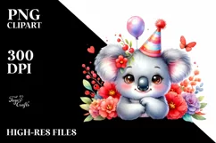 Colorful Baby Hummingbird Party Hat Clipart Product Image 3
