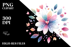 Cute Boho Heart Flower PNG Product Image 2