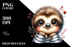 Cute Baby Sloth, PNG Product Image 2