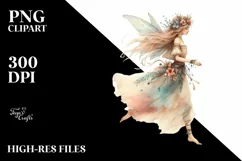 Gothic Fairy Watercolor PNG Product Image 1