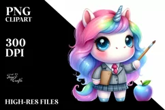 Cute Baby Unicorn Instructor | Sublimation Clipart Product Image 3