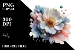 Abstract Glossy Anemone, PNG Product Image 2