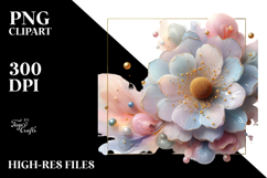 Abstract Glossy Anemone, PNG Product Image 2