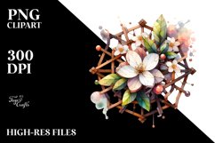Abstract Wooden Jasmine Clipart Product Image 3