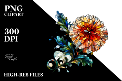 Stained Marigold Watercolor Splash, PNG Product Image 2