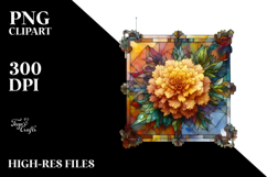 Stained Marigold Watercolor Splash, PNG Product Image 2