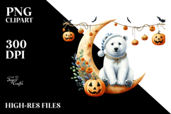 Watercollor Polar Bear Dressed for Halloween Product Image 2