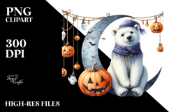 Watercollor Polar Bear Dressed for Halloween Product Image 2