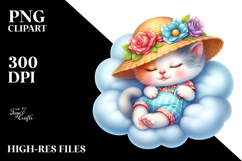 Sleeping Moon Sticker Clipart Product Image 2