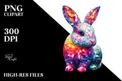 Colorful Bunny Diamonds PNG Product Image 2