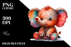 Colorful Plush Elephant | Clipart Product Image 1