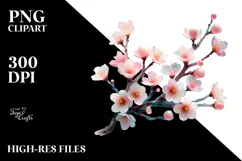Cherry Blossom Watercolor PNG Product Image 2