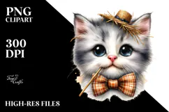 Baby Cat with Bow and Tie, High-Res PNG Product Image 2
