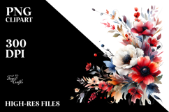 Colorful Floral Frame with Red Flowers Product Image 2