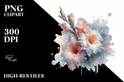 Abstract Shiny Gladiolus Made of PNG Product Image 2