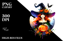 Witch Dressed for Halloween PNG Product Image 2