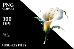 Calla Lily with Metallic Insertions PNG Product Image 2