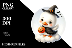 Cute Baby Swan Standing on Cloud, Transparent PNG Product Image 2