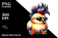 Watercolor Vibrant Drawing of a Cute Baby Chicken Sitting, Product Image 2