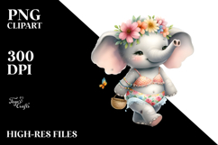 baby,elephant,gigantic elephant on the beach,transparent Product Image 2