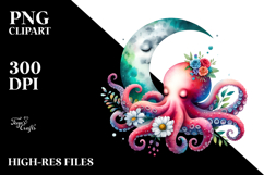 Sleeping Moon Sticker Clipart Product Image 2